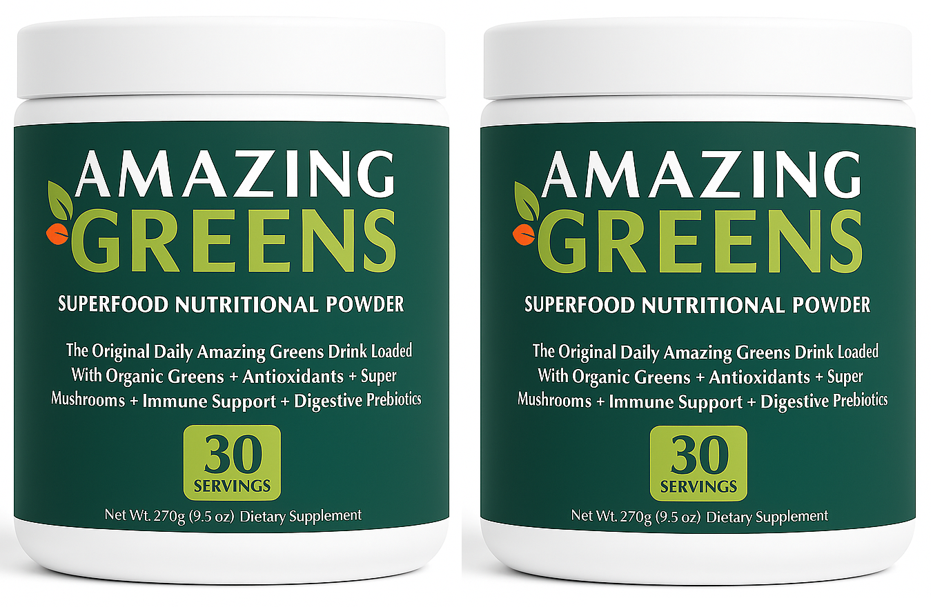 Two Pack: Amazing Greens Superfood Nutritional Powder